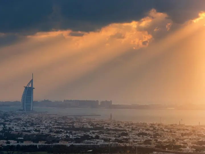 Dubai skyline at dawn